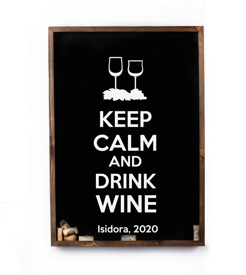 Cuadro de corcho Keep Calm And Drink Wine