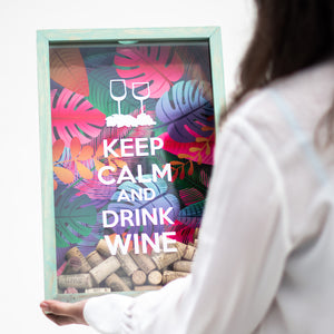 Cuadro para corchos - Keep Calm and Drink Wine