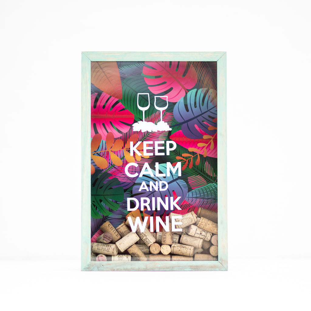 Cuadro para corchos - Keep Calm and Drink Wine